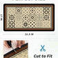 AMOAMI Coffee Mat Hide Stain Rubber Backed Absorbent Dish Drying Mat for Kitchen Counter - Fits Under Coffee Maker or Machine - Khaki 17x31.5