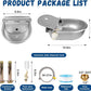 Automatic Water Dispenser for Dogs, Auto Dog Waterer for Outdoor, Stainless Steel Water Bowl Dispenser for Livestock Waterer,Chicken Water System, Dog Water Bowl Fit 3/4'' GHT Faucet