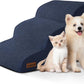 Dog Stairs and Steps for Beds Or Couches, 3-Step Pet Stairs & Steps for Small Dogs and Cats, Soft and Non-Slip Dog Ramp for Older Dogs,Pet with Joint Pain,Easy to Walk
