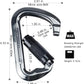 SEPEAK UIAA 30kN Climbing Carabiner Clips, Professional Heavy Duty Twist Locking Carabiners for Climbing,Mountaineering, Rappelling, Camping, Hiking, Swings, Large D Ring Hooks