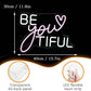 Be Your Tiful Neon Sign Dimmable Letter Neon Signs White Pink Wall Decorative Lights Powered USB with Switch for Bedroom Kid Room Shop Apartment Birthday Party Wedding （15.7’’X11.8’’）