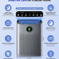 Air Purifiers for Home Large Room, Cover Up to 2400 Ft² with True HEPA Filter, Smart Mode, PM2.5 Air Quality Display, 22dB Sleep Mode, Aromatherapy with 2X-Purification & 360°Air Outlet, HAP603, Grey