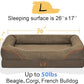 Washable Orthopedic Large Dog Bed - Big Dog Beds with Removable Waterproof Cover and Non-Slip Bottom XL Large Pet Beds with Bolster Extra Large Dogs Bed
