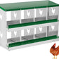 8 Hole Chicken Nesting Box with Roll Out Egg Tray, Rustproof & Ventilated Chicken Laying Boxes for Hens, Chickens, Ducks | Easy-Clean Poultry Coop Accessories