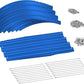 Land Guard 8×2×1ft Galvanized Raised Garden Bed Kit, 108 Gallon Capacity Raised Garden Boxes Outdoor, Oval Metal Raised Garden Beds for Vegetables, Blue(with 10 Connecting rods)