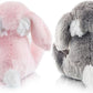 My OLi Bunny Stuffed Animal Pack of 2 Plush Rabbit 7in Stuffed Bunny with Floppy Ear Bedtime Friend Soft Toy Gifts for Girls Boys Kids, Gray & Pink