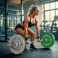 Premium Color-Coded Rubber Bumper Plates Set - 2 Inch Olympic Weight Plates for Home Gym Cross and Strength Training