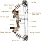 Youth Compound Bow Set 15-45 Lbs for Teens and Beginner, Package with Archery Hunting Equipment, Max Speed 260fps, Adjustable, Right Hand