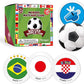 Menique Soccer World Cup Memory Matching Game – 79 Cards (32 Country Pairs + 15 Action Cards) – 2 Games in 1: Flags + Penalty Challenge – Bilingual Educational Game for Kids and Adults