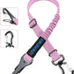 IOKHEIRA Dog Seatbelt - Adjustable Reflective Bungee Harness with Aluminum Swivel Carabiner