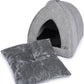 Best Pet Supplies Pet Tent-Soft Bed for Dog and Cat by - Gray, 20" x 20" x H:22"