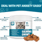 Cat Calming Treats - 100 Count Salmon Chews with Organic Chamomile & Ginger, Stress Relief Supplement for Separation Anxiety, Vet Visits & Thunderstorms (Salmon)