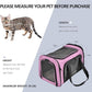 Large Cat Carriers Dog Carrier Pet Carrier for Large Cats Dogs Puppies up to 25Lbs, Big Dog Carrier Soft Sided, Collapsible Travel Puppy Carrier - Large - Pink