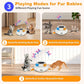 Interactive Cat Toys for Indoor Cats, 3in1 Rechargeable Pet Teaser Toy with Ambush Feather Wand, Fluttering Butterfly and Track Balls, Touch Activated Automatic Kitten Toys with Remote Control