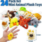 24 Packs Mini Plush Animals Toys, Animals Keychain Charms for Kids, Small Stuffed Animal Bulk for Kids, Easter Party Favors, Easter Basket Stuffers, Carnival Prizes, School Gifts