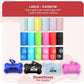 Downtown Pet Supply Dog Waste Bags (1000 CT - Rainbow Bags & 2 Dispensers) Clips to Dog Leashes & Harnesses - Poop Scoop Bags are Leak-Proof & Unscented