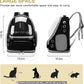 Cat Backpack Carrier, Breathable Cat Carrier Large Space Bubble Pet Backpack for Kitty Small Dog up to 12lbs, Transparent & Foldable Pet Carrier for Travel Hiking (Black
