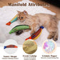 Cat Toys 4 Pack, Fish Shaped Catnip Toys with Crinkle Sound, Durable Interactive Chew & Kicker Toys for Indoor Cats, 8.1 Inch for All Breeds