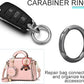 10 Pack 1-1/4Inch Trigger Spring O Rings, Metal Round Carabiner Clip Snap Hook, Spring Keyring Buckles for Replacement Purse Strap, Paracord Lanyard Clips, Keychain Rings Hardware DIY Crafts Making