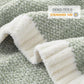 Snuggle Sac Heather Sage Green Throw Blanket for Couch, Reversible Super Soft Knitted Blankets Warm Cozy Fuzzy Throws for Sofa, Bed, Camping, Sage Green, 50x60 inches
