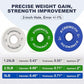 Premium Color-Coded Rubber Bumper Plates Set - 2 Inch Olympic Weight Plates for Home Gym Cross and Strength Training