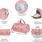 MABROUC Duffle Bag For Women, Sports Duffel Bag for Gym with Wet Pocket & Shoe Compartment, Overnight Weekender Travel Bag