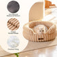 MEWOOFUN Washable Small Dog Bed, Cat Beds for Indoor Cats with Anti-Slip Bottom, Round Pet Bed for Puppy and Kitten (Camel, 24"x24"x9")