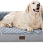 Orthopedic XL Dog Beds for Extra Large Dogs, Waterproof Memory Foam Dog Beds with Sides, Non-Slip Bottom and Egg-Crate Foam Big Dogs Couch with Removable Washable Cover(X-Large,Light Grey)