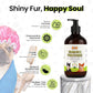 POM Pets 2-in-1 Organic Dog Shampoo & Conditioner – Itchy Skin Relief, Dog Deshedding, Detangles Fur, Cat Shampoo, Paw Cleaner for Dogs, Natural Coat Defense Formula