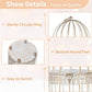NUPTIO Candle Holders for Pillar Candles: 2 Set of 7.7 inch H Antique White Bird Cages Lantern Wedding Centerpiece Small Metal Hanging Pillars Holder for Bridal Shower Party Table Decorations