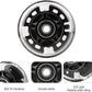 8pcs Inline Skate Wheels Led Light-Up Wheels 64/70/72/76/80mm w/Bushings 85-88A for Kids and Youth Beginners Children's Inline Skates Indoor/Outdoor Use (Black, 72mm)