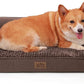 Orthopedic Dog Bed for Large Dog, Pet Couch for Medium Dog Cat, Big Supportive Foam Bolster Sofa with Waterproof Lining Cover, Anti-Slip, Comfort, Washable, 36x27x7.5 in, U Shape, Brown