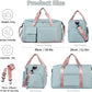 FIORETTO Women's Gym Duffle Bag with Shoes Compartment, 37L Capacity, Ideal for Travel, Gym, Sports, Duffel, Weekender