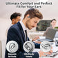Open Ear Clip Wireless Earbuds Bone Conduction Headphones, Bluetooth 5.4, Open Ear Design for Running Fitness,office，Built-in Mic, IPX7 Waterproof, LED Display Charging Case,Ear Hooks Ear Buds