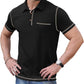 Sailwind Men's Short Sleeve Polo Shirts Casual Summer Classic Collared Golf Shirt with Pocket