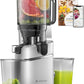 AMZCHEF Juicer Machines, 5.8" Extra Self-Feeding Cold Press Juicer for Whole Vegetable & Fruit, Juice Extractor Machine with Large Auger & Triple Strainers, Easy to Clean, High Juice Yield, Silver