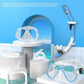 Greatever Dry Snorkel Set,Panoramic Wide View,Anti-Fog Scuba Diving Mask,Professional Snorkeling Gear