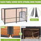 Aivituvin Dog House Outdoor 59" Extra Large Insulated Dog Kennel with Movable Insulation Liner,All-Around Iron Frame