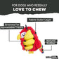 Barkbox Super Chewer Tough Dog Chew Toys for Aggressive Chewers, Plush 2 Toys in 1 (Parrot - Large)
