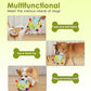 Dog Squeaky Plush Toy with Straps, 6-Inch Soft Stuffed Ball with Cotton Material and Bell Built-in, Pet Interactive Fetch Toy for Small to Large Dog
