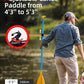 Abahub Adjustable Canoe Paddle Aluminum Shaft, 4'3''-5'3''/130cm-160cm, Floatable Oar for Canoeing Boating Kayaking