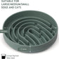 Coomazy Large Silicone Slow Feeder Dog Bowls, Interactive Puzzle Toy for Pets Food Training, Keeps Dogs Busy, Prevents Puppy Overeating (Dark Green, Large: 3.2Cup)