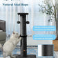 Kilodor 34Inch Tall Cat Scratching Post,4.3Inch Diameter Large Sisal Cat Scratch Post with Ball, Sturdy and Durable Cat Scratcher for Indoor Cats Adults Black