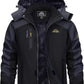 TACVASEN Winter Jacket Men's Water-Resistant Fleece Jacket Snow Ski Jacket Military Tactical Jacket Coat Parka Hood Raincoat