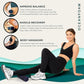 Oceanfoam Ripple Travel Foam Roller (11" x 3.35") Firm Mini Foam Roller for Physical Therapy, Deep Tissue Massage, Back Pain, High Density, Ergonomic Wave Textured, Yoga, Pilates, Exercise (Dark Navy)