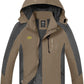 TEZO Mens Rain Jacket Waterproof with Hooded Hiking Coat Lightweight Windbreaker