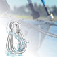 100PCS M8 Spring Snap Hook Carabiner, 3" x 5/16" Heavy Duty Galvanized Steel Carabiner Clips, 470LBS Capacity Spring Quick Links Clips for Camping Hiking Hammock Swing and Outdoor Activities