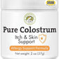 Wholistic Pet Organics Pure Colostrum - 2 Oz - Dog Allergy Relief & Itchy Skin Treatment, Senior Dog Supplements & Immune Support, Licking Paws Relief