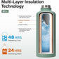 Insulated Water Bottle | Thickened Stainless Steel for Gym and Hiking with Straw, Carrier Bag, Handle Strap | BPA-Free 87 oz