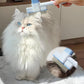 Cat Comb Pet Comb Self Cleaning Upgraded Cat Brush for Long Haired Cats & Dogs, Blue